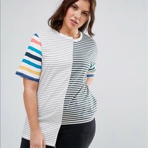 ASOS Mixed Pinstriped Top
